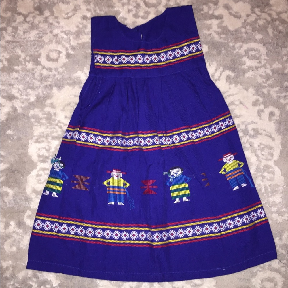 Blue HandmadeArtesian Jumper Dress Size 5-6